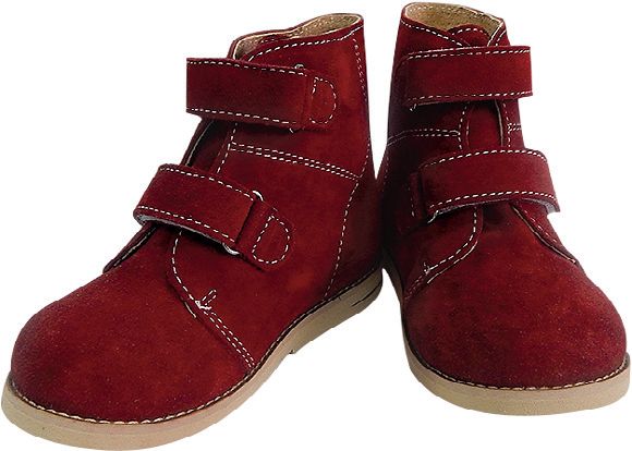 Красные замшевые ботиночки для девочки