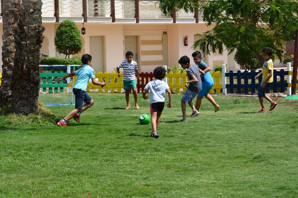 Дети  играют в футбол