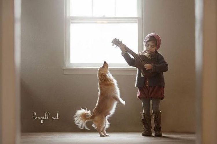  Лучшие друзья: фотопроект о маленькой девочке и ее собаке 