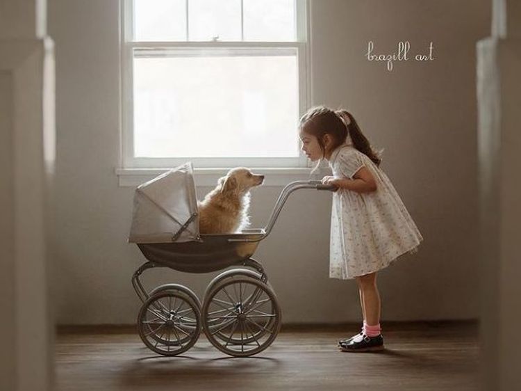  Лучшие друзья: фотопроект о маленькой девочке и ее собаке 