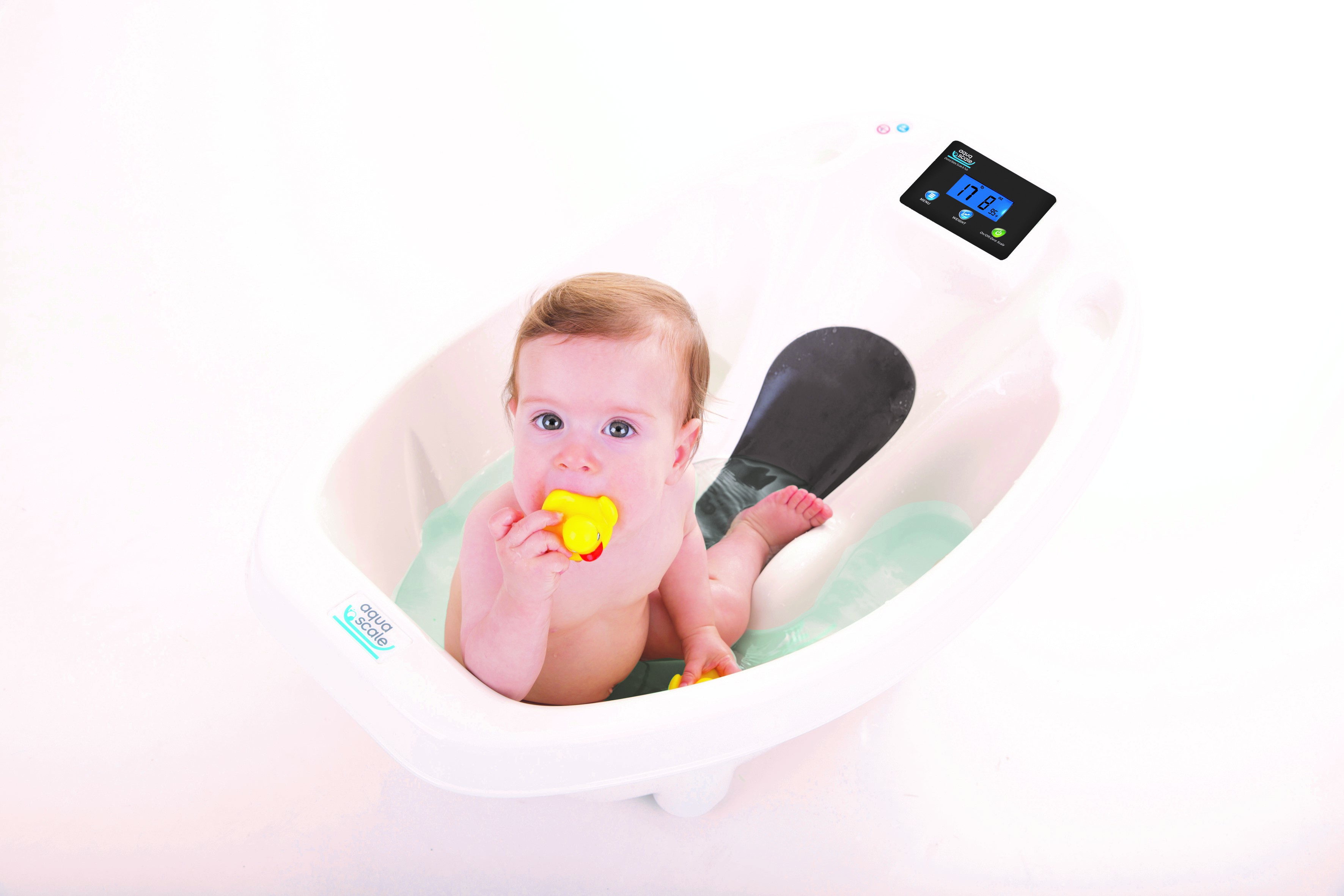 Инновационная ванночка Aqua Scale 3в1: весы, термометр и ванночка Baby Paten