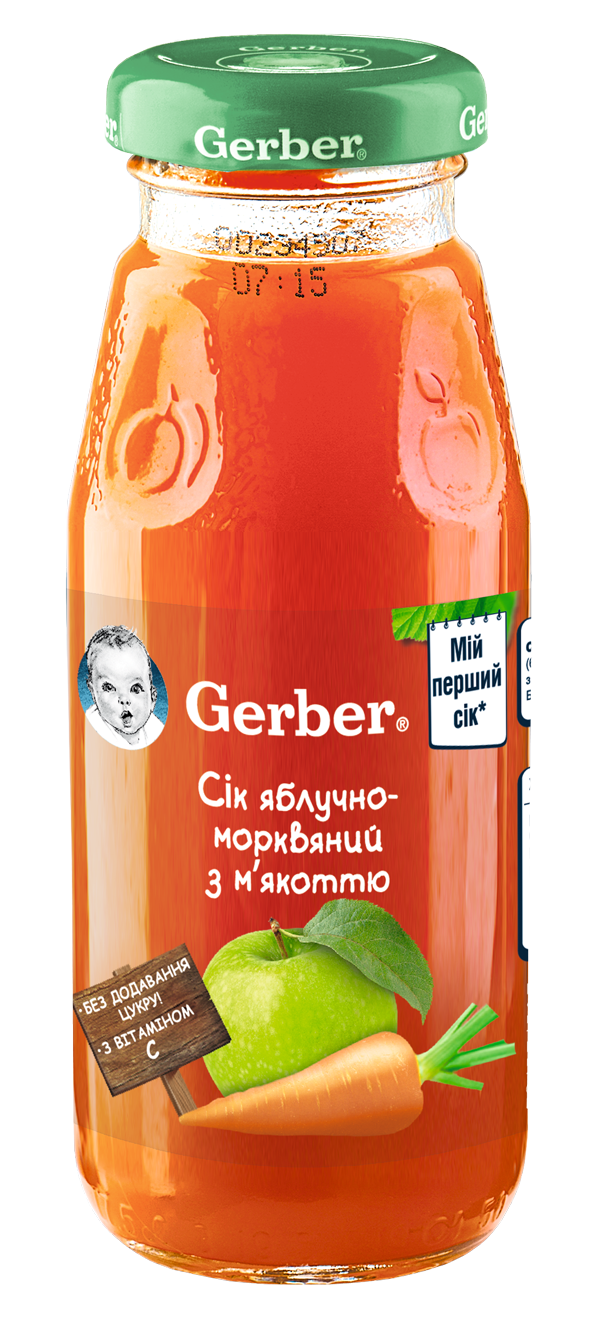  сок «Яблочно-морковный с мякотью» от Gerber®