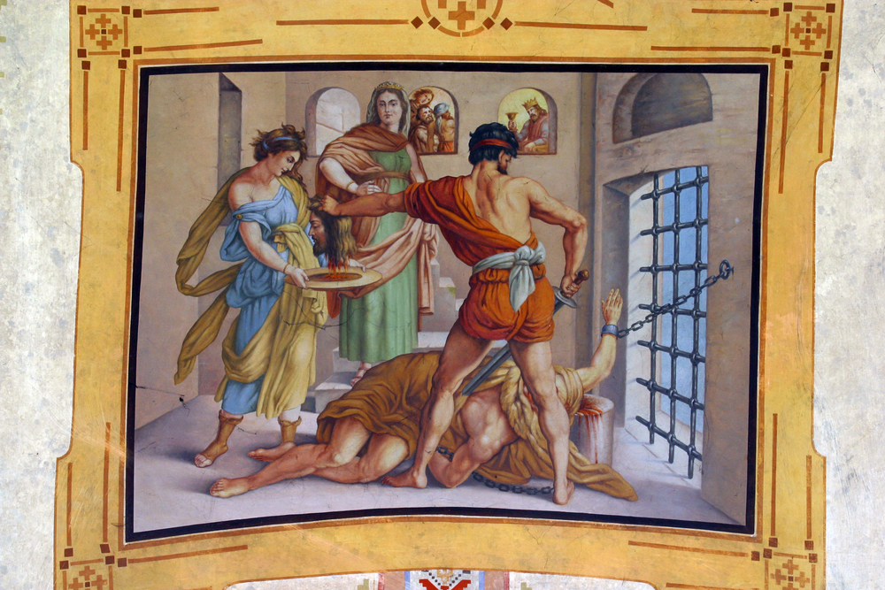 Ікона зі сценою усікновення голови Іоанна Предтечі