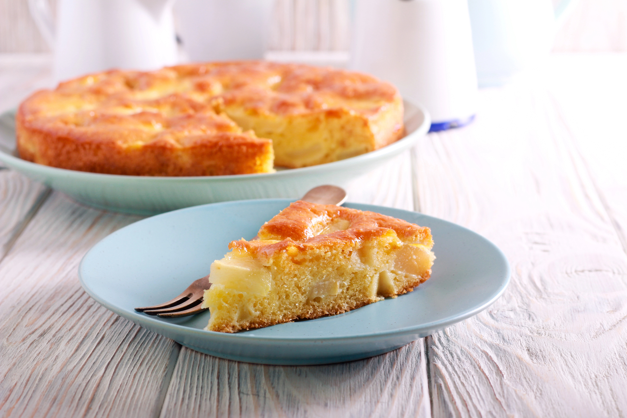 Сырная запеканка с грушей