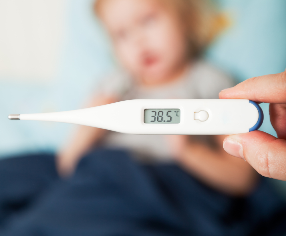 Висока температура, грип у дитини