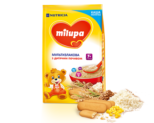 Молочная каша Milupa «Мультизлаковая с печеньем»