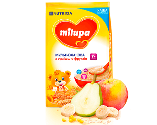 Молочная каша Milupa «Мультизлаковая со смесью фруктов»