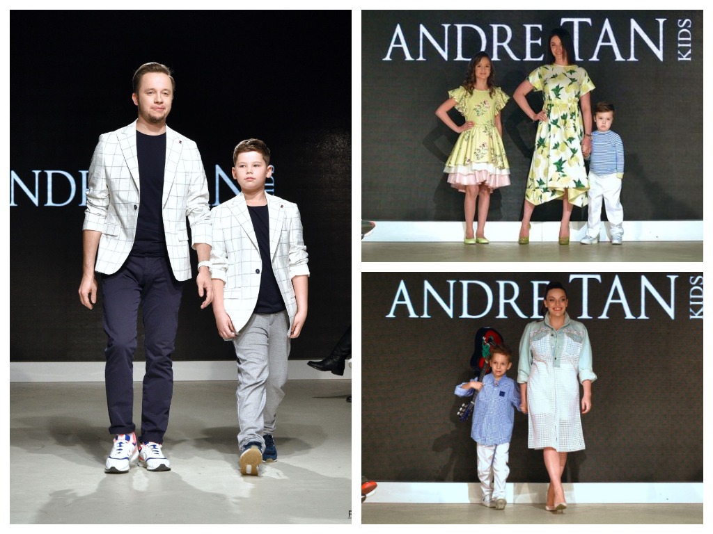 Звездные родители с детьми на показе мод для детей от Андре Тана