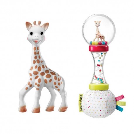 Подарочный набор Жирафа Софи и погремушка